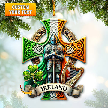 Joycorners Custom Name Ireland Ornament, Christmas Gift for Ireland Lover 2D Flat LM2111