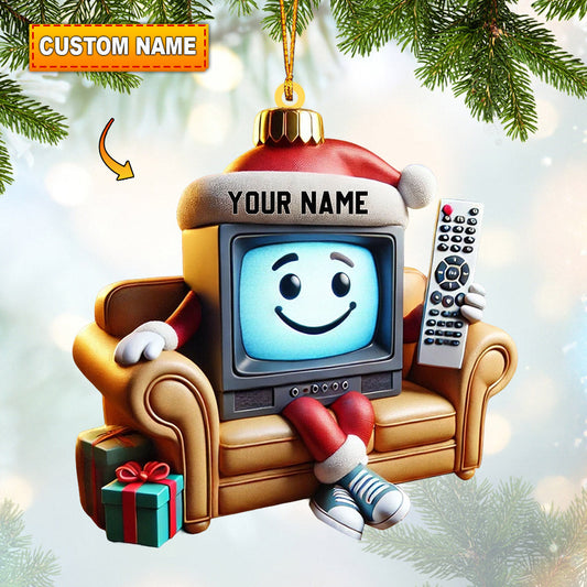 Joycorners Television Home Decor Christmas Ornament, Personalized Ornament 2D Flat LM2211