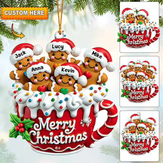 Joycorners Cookies Family Home Decor Christmas Ornament, Personalized Ornament 2D Flat LM2211