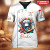 Joycorners Personalized Baker Shirts - Vibrant Bakery Delights Design for Artistic Pastry Chefs MT2509