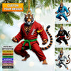 Joycorners Custom Name Jiu Jutsu Tiger Ornament, Jiu Jutsu Christmas Gift 2D Flat LM2211