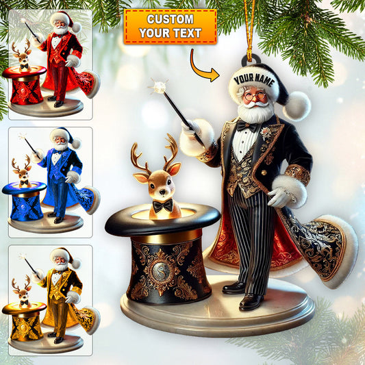 Joycorners Magician Santa Home Decor Christmas Ornament, Personalized Ornament 2D Flat LM2211