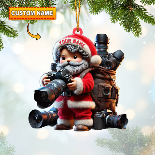 Joycorners Photographer Christmas Home Decor Christmas Ornament, Personalized Ornaments 2D Flat LM2211