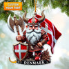 Joycorners Custom Denmark Santa Ornament, Personalized Ornament 2D Flat LM2211