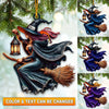 Joycorners Custom Name Witch Ornament, Happy Halloween Gift 2D Flat LM2111
