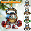 Joycorners Custom Name Gym Ornament, Gym Work Out Christmas Gift 2D Flat LM2111