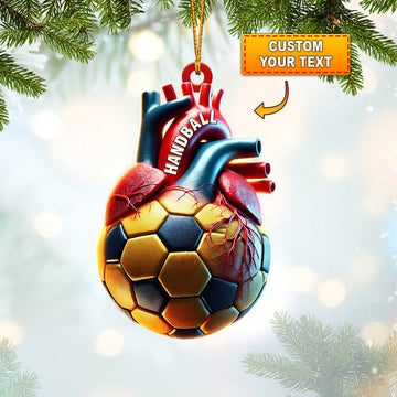 Joycorners Ball Heart Home Decor Christmas Ornament, Personalized Ornament 2D Flat LM2211