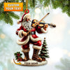 Joycorners Santa Violin Christmas Ornament, Personalized Ornament 2D Flat LM2211