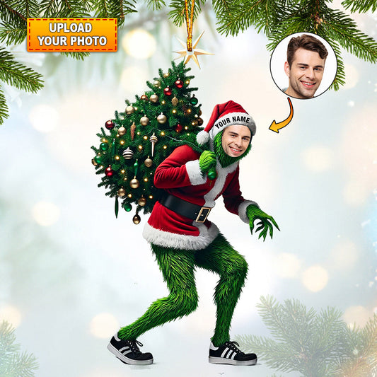 Joycorners ELF And Christmas Tree Home Decor Christmas Ornament, Personalized Ornament 2D Flat LM2211