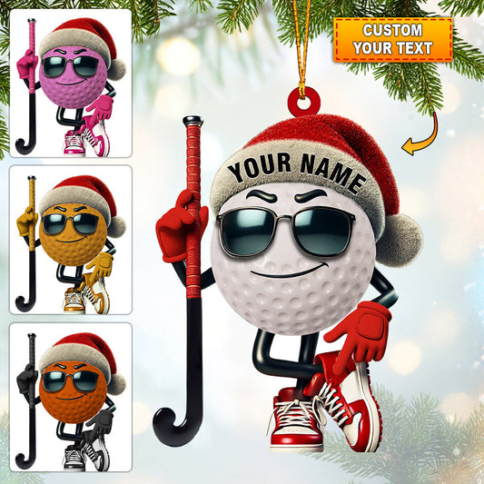 Joycorners Gold Ball Home Decor Christmas Ornament, Personalized Ornament 2D Flat LM2211