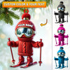Joycorners Custom Name Skiing Ornament, Santa Christmas Gift Decoration 2D Flat LM2111