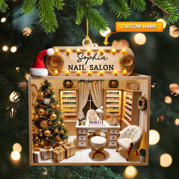 Joycorners Nail Salon Ornament, Personalized Ornament 2D Flat LM2211