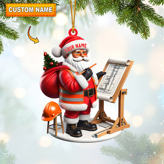 Joycorners Santa Designer Home Decor Christmas Ornament, Personalized Ornament 2D Flat LM2211