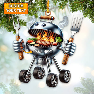 Joycorners BBQ Grill Christmas Ornament, Personalized Ornament 2D Flat LM2211