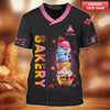 Joycorners Personalized Bakery Shirts - Vibrant Cupcake Design for Baking Enthusiasts MT2509