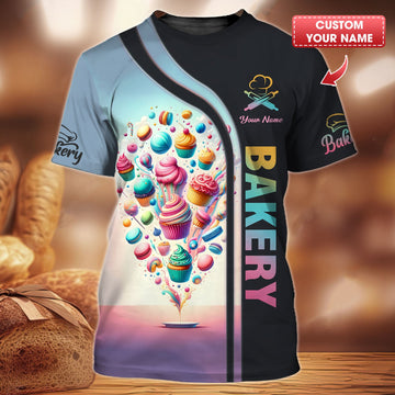 Joycorners Personalized Baker Shirts - Cupcake Dream Explosion MT2509