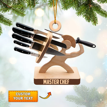 Joycorners Master Chef Christmas Ornament, Personalized Ornament 2D Flat LM2211
