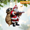 Joycorners Book Santa Christmas Home Decor Christmas Ornament, Personalized Ornament 2D Flat LM2211