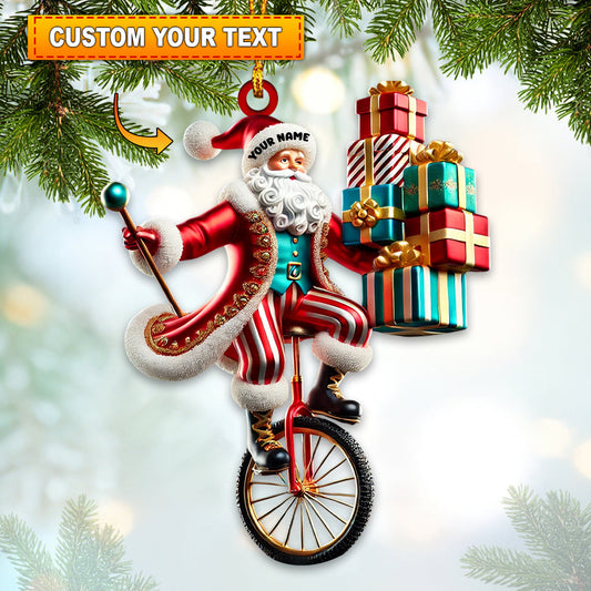 Joycorners Santa Circus Home Decor Christmas Ornament, Personalized Ornament 2D Flat LM2211