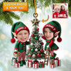 Joycorners Custom Name and Photo Couple Ornament, Couple Christmas Tree Gift 2D Flat LM2111