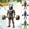 Joycorners Weightlifter Lover Christmas Ornament, Personalized Ornament 2D Flat LM2211