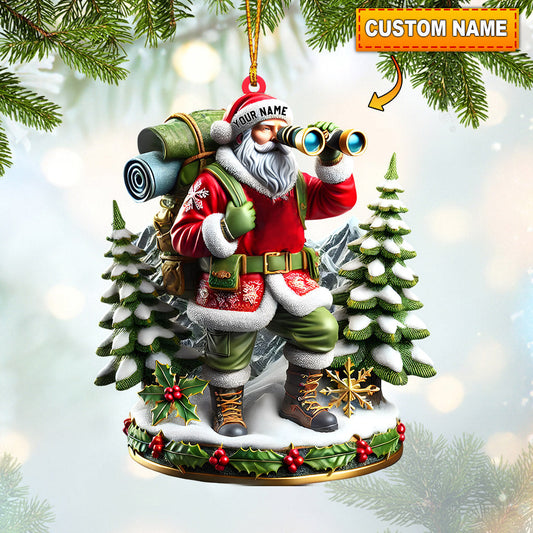 Joycorners Santa Discovery Home Decor Christmas Ornament, Personalized Ornament 2D Flat LM2211