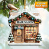 Joycorners Custom Name Hair Salon Ornament, Hairdresser Christmas Gift 2D Flat LM2111