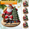 Joycorners Custom Name Santa and Kids Christmas Ornament, Family Christmas Gift 2D Flat LM2111