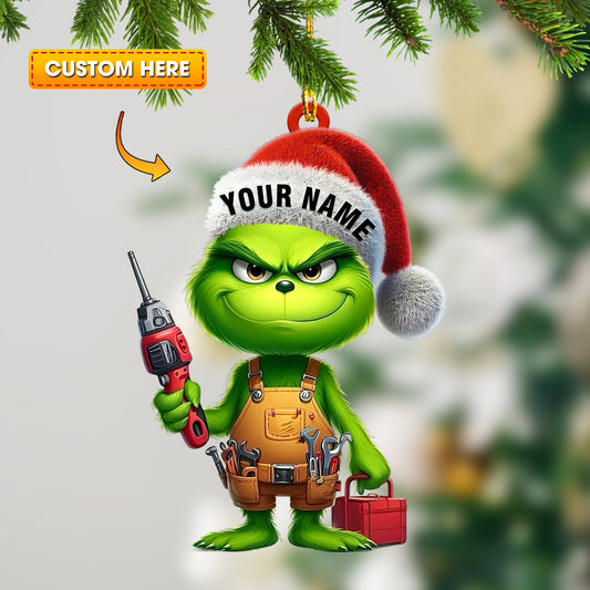 Joycorners ELF Repairman Decor Christmas Ornament, Personalized Ornament 2D Flat LM2211