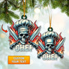 Joyccorners Custom Name Ornament, Skull Chef 2D Flat LM2111
