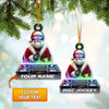 Joyccorners Custom Name Disc Jokey Ornament, Gift for Disc Jokey, DJ Christmas Gift 2D Flat LM2111
