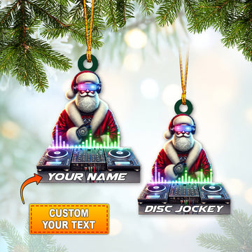 Joyccorners Custom Name Disc Jokey Ornament, Gift for Disc Jokey, DJ Christmas Gift 2D Flat LM2111