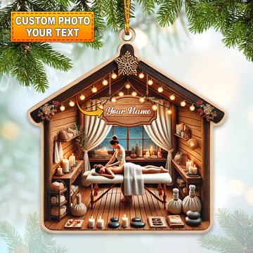 Joycorners Spa Christmas Ornament, Personalized Ornament 2D Flat LM2211