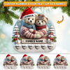 Joycorners Custom Name Family Bear Christmas Ornament, Family Christmas Gift 2D Flat LM2111