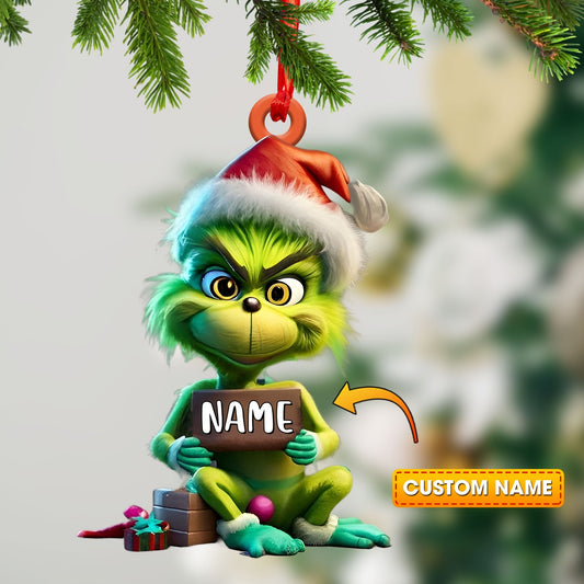 Joycorners Custom Funny ELF Ornament, Personalized Ornament 2D Flat LM2211