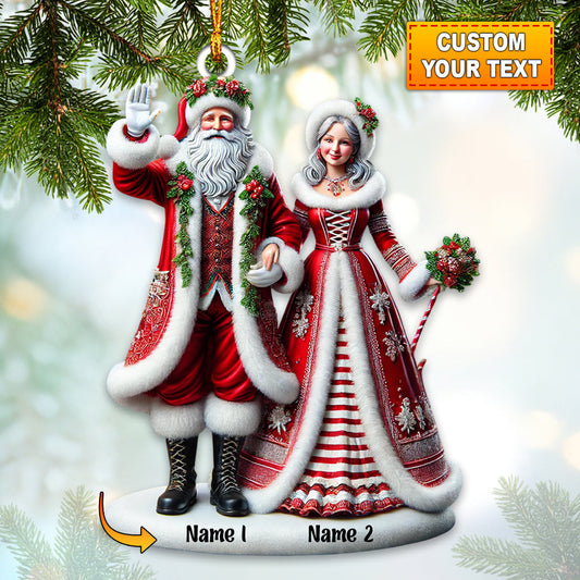 Joycorners Couple Home Decor Christmas Ornament, Personalized Ornament 2D Flat LM2211