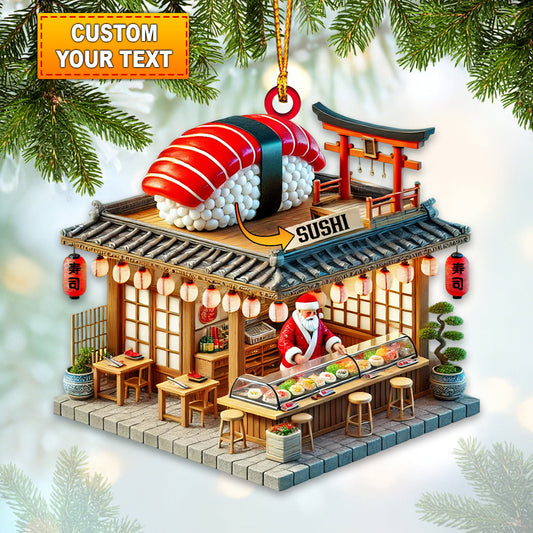 Joycorners Sushi Shop Home Decor Christmas Ornament, Personalized Ornament 2D Flat LM2211