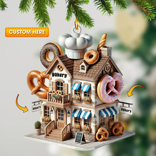 Joycorners Sweet Bakery Home Decor Christmas Ornament, Personalized Ornament 2D Flat LM2211