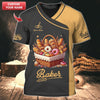 Joycorners Personalized Baker Shirt, Gourmet Pastry Basket with Golden Trim MT2509