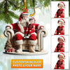 Joycorners Custom Name and Photo Santa Ornament, Santa and Baby Christmas Ornament 2D Flat LM2111