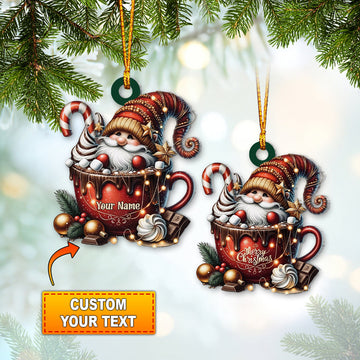 Joyccorners Custom Name Santa Ornament, Home Decor Christmas Gift 2D Flat LM2111