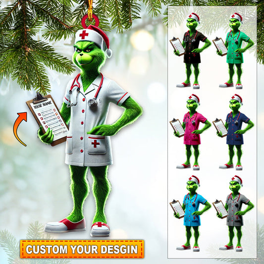 Joycorners Nurse  Ornament, Personalized Ornament 2D Flat LM2211