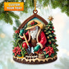 Joycorners Custom Name Gardener Santa Ornament, Christmas Gift for Gardener 2D Flat LM2111