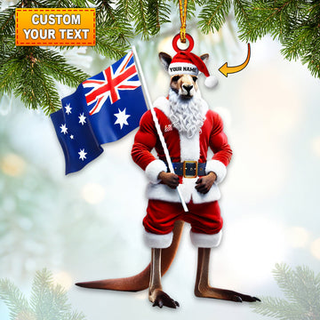Joycorners Custom Name Australia Ornament, Australia Love Christmas Decoration 2D Flat LM2111