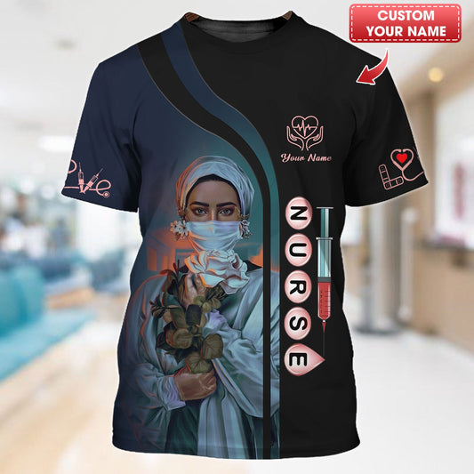 Joycorners Personalized Nurse Shirt -Compassion in Every Stitch MT2509