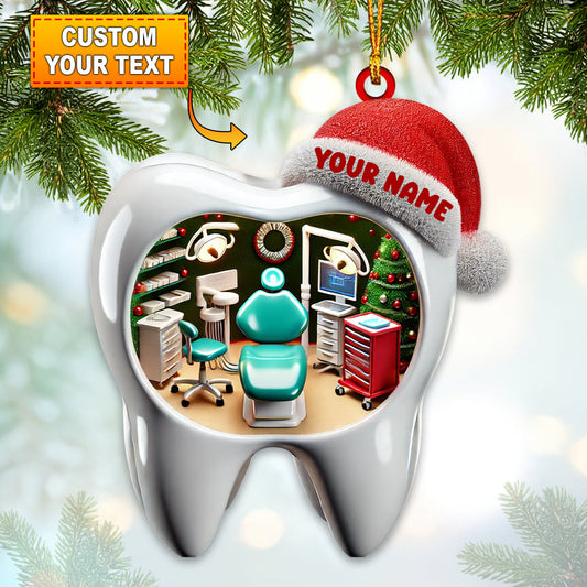 Joycorners Dentistry Christmas Home Decor Christmas Ornament, Personalized Ornament 2D Flat LM2211