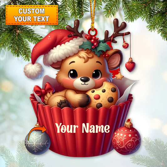 Joycorners Custom Ornament, Little Deer Ornament, Christmas Decor 2D Flat LM2211