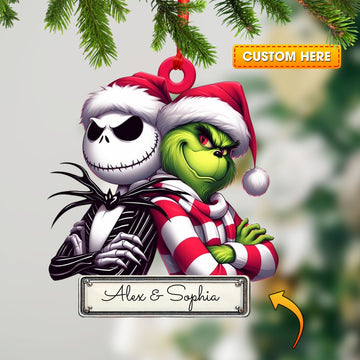 Joycorners Custom Ornament, Couple ELF Ornament, Christmas Decor 2D Flat LM2211
