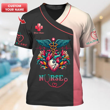 Joycorners Personalized Nurse Shirt - Honor the Heart of Healthcare MT2509