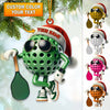 Joycorners Custom Name Pickle Ball Ornament, Christmas Gift Decoration41 2D Flat LM2111